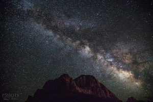 Milky way in Zion national park